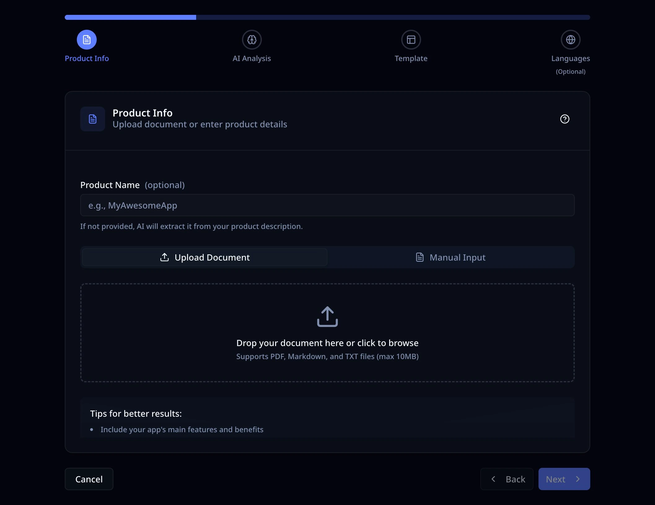 AI Screenshot Generator Preview
